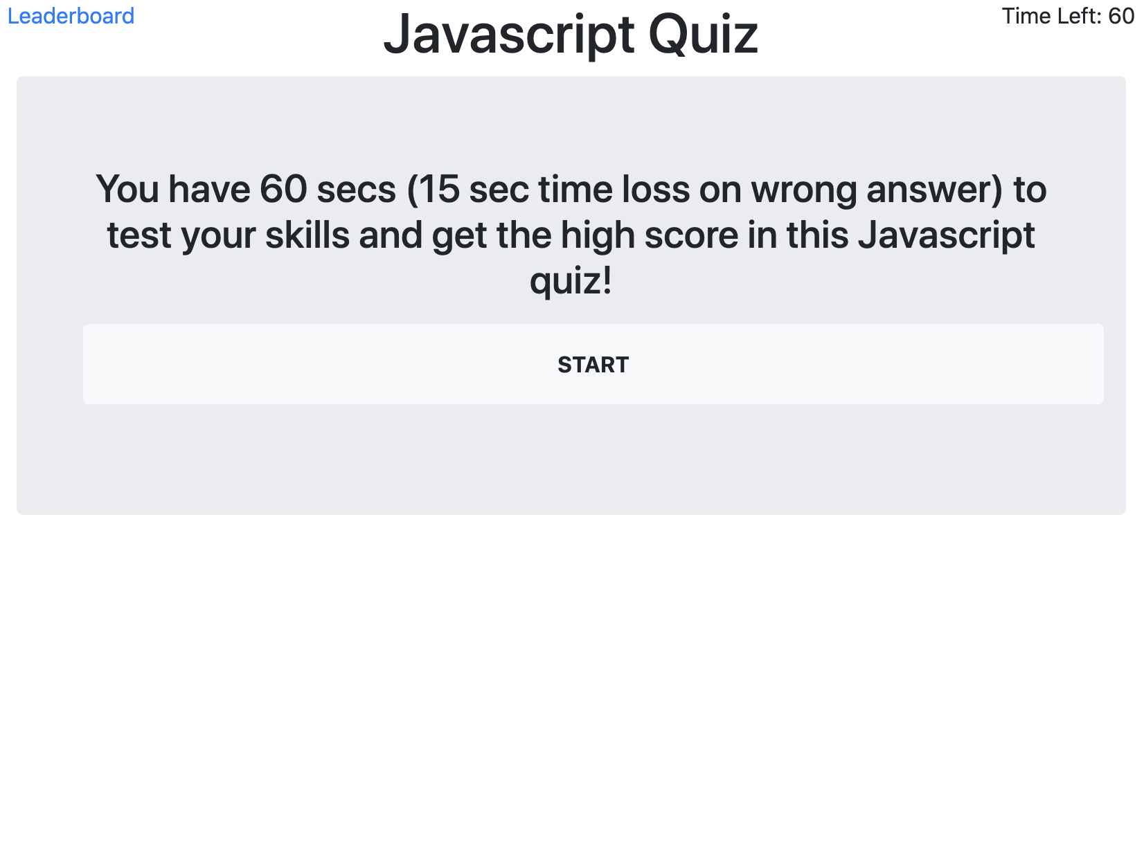Code Quiz