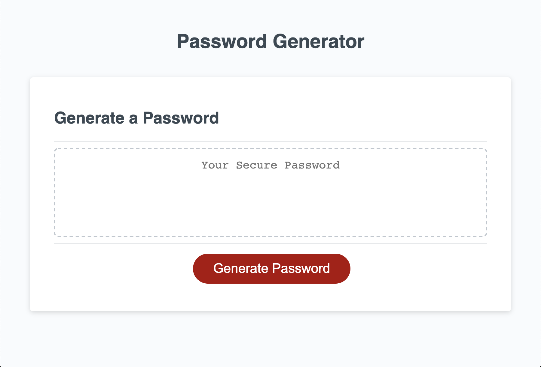 Password Generator